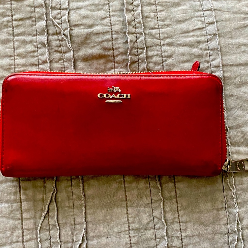 Coach Red Pocketbook